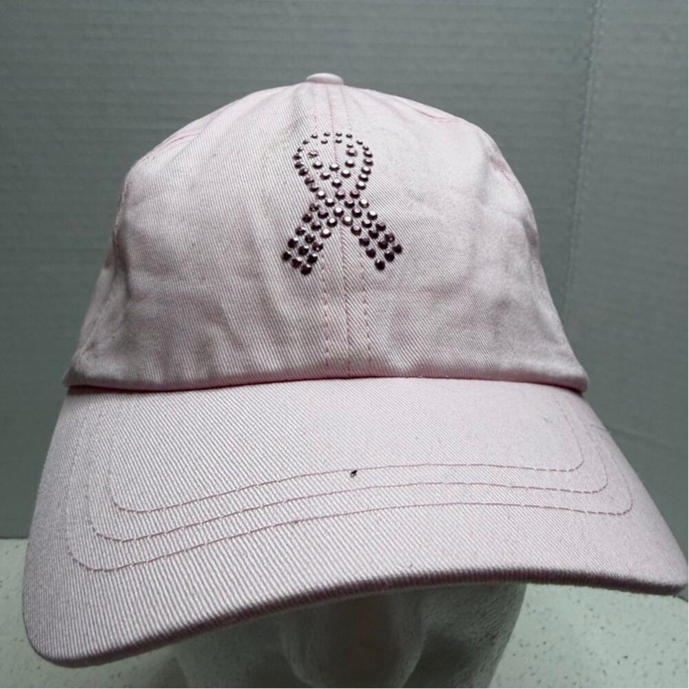 Breast Cancer Hat The Cure Pink Hat Adjustable Adult Size Hat Pink Cap
